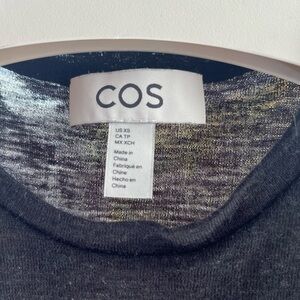 COS wool Black sleeveless top